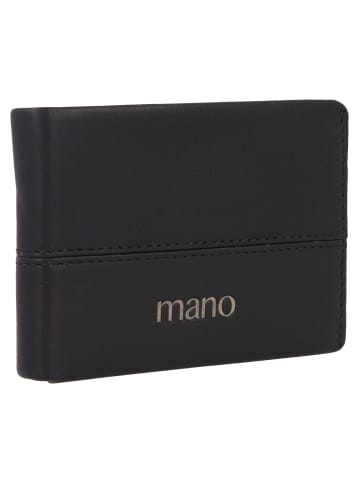 mano Don Romeo Geldbörse RFID Leder 10,5 cm schwarz