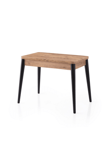 CALICOSY Ausziehbarer Tisch DOLUNAY in Helles Holz - (W) 100  x (H) 75  x (L) 60  cm