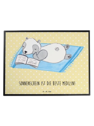 Mr. & Mrs. Panda Schreibtischunterlage Sommer Sonnenschein mit S... in Gelb Pastell