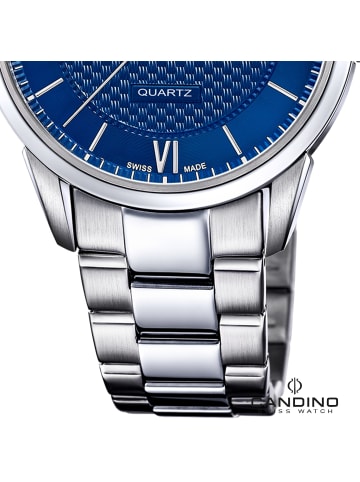 Candino Analog-Armbanduhr Candino Classic silber groß (ca. 40mm)