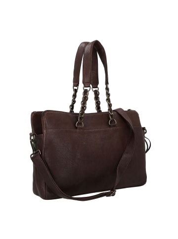 Cowboysbag Chained Barton Schultertasche Leder 40 cm in hickory
