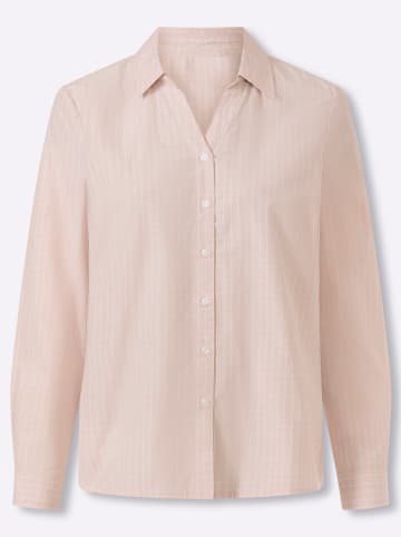 Heine Karo-Bluse in puder-ecru-kariert