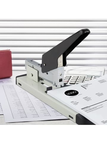 relaxdays 2x Heftgerät "100 Blatt" in Grau