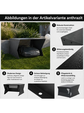 MCW Mähroboter-Garage Q72, Anthrazit