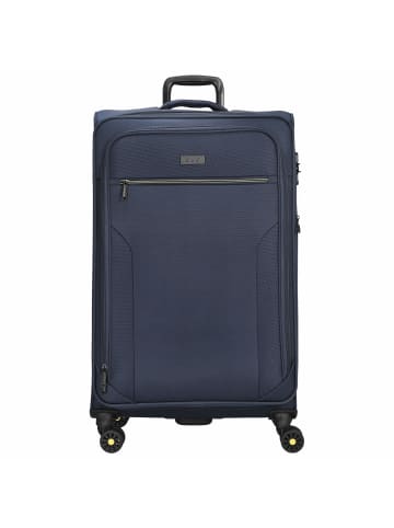 D&N Travel Line 9704 - 4-Rollen-Trolley L 78 cm erw. (dark red) in dark blue