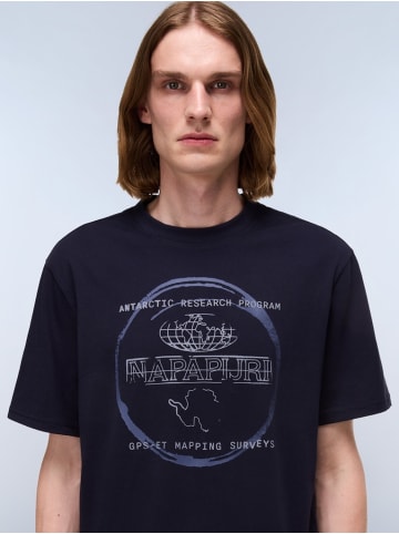 Napapijri T-Shirt "S-Bald Ss" in Blau
