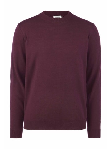 Hessnatur Hessnatur Pullover Regular aus reiner Bio-Merinowolle in bordeauxrot