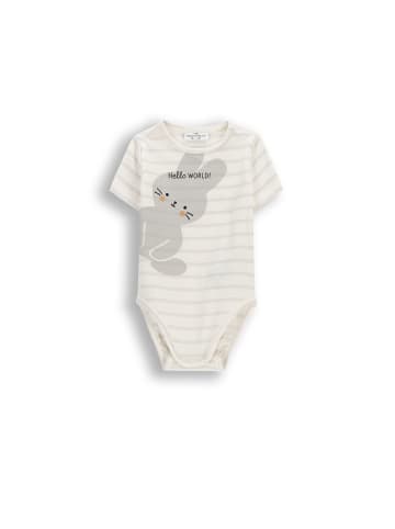 Coccodrillo Kurzarm-Body mit Streifen in ecru