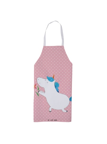 Mr. & Mrs. Panda Schürze Einhorn Blume ohne Spruch in Rot Pastell