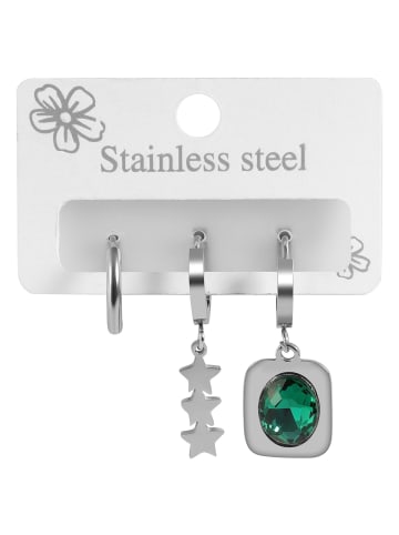 Adeliás Damen Ohrringe – Creole aus Edelstahl in silber