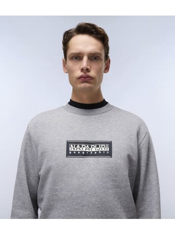 Napapijri Pullover "B-Box Logo C" in Grau