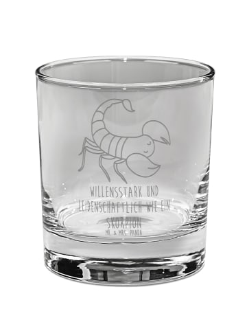 Mr. & Mrs. Panda Whiskyglas Sternzeichen Skorpion mit Spruch in Transparent