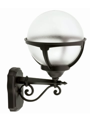 Licht-Erlebnisse Außen Wandlampe (B)25 x (H)45 cm in Schwarz Klar