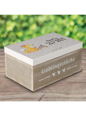 Mr. & Mrs. Panda Box Fuchs Beste Kollegin der Welt mit Spruch in Grau Pastell