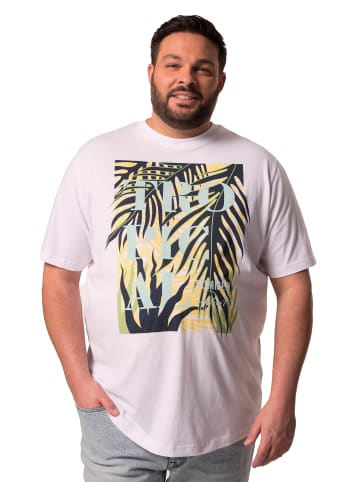 Men Plus Kurzarm T-Shirt in schneeweiß