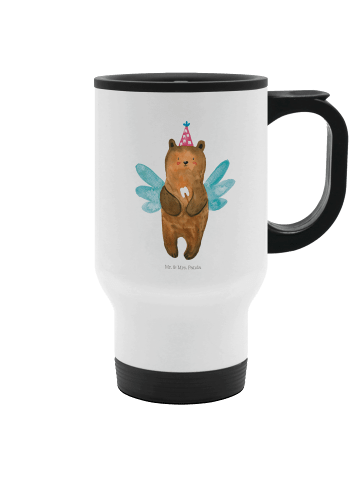 Mr. & Mrs. Panda edelstahl thermobecher Bär Zahnfee ohne Spruch in Weiß