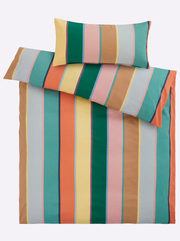 Heine Bettwäsche in papaya-grün-bedruckt