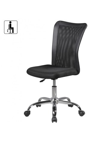 KADIMA DESIGN Kinderdrehstuhl, ergonomisch, Netz, höhenverstellbar, bis 30 kg in Schwarz