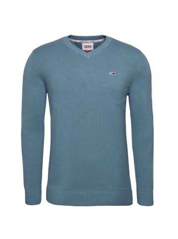 Tommy Hilfiger Pullover Tommy Jeans Essential V-Neck Sweater in blau