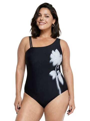 Ulla Popken Badeanzug in schwarz