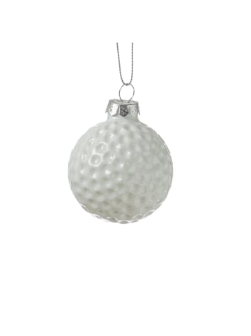 MARELIDA Weihnachtsbaumschmuck Golfball Weihnachtskugel D: 5,6cm in weiß