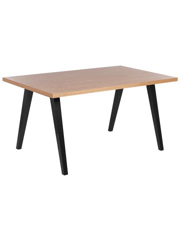 Beliani Esszimmertisch LENISTER in Braun/Schwarz - (W) 90 x (H) 75 x (L) 150 cm