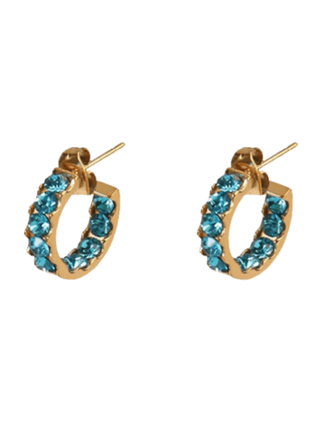 Bungsa Creolen in Türkis