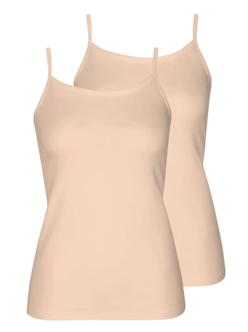 Lisca 2er Pack Trägerhemd in nude