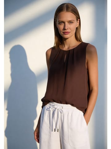 More & More feminines Chiffon-Blusentop in chocolate