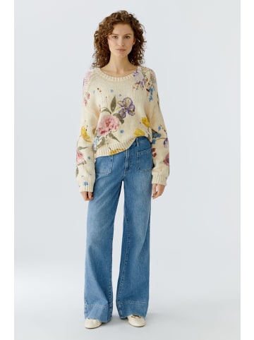 Oui Pullover in offwhite red