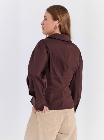 Norr Hemd Otilia in Dark Brown
