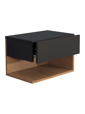 ebuy24 Nachttisch UsalS 10 Schwarz 45 x 32 cm