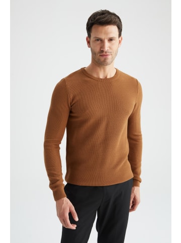 DeFacto Strickpullover SLIM FIT in Kamel