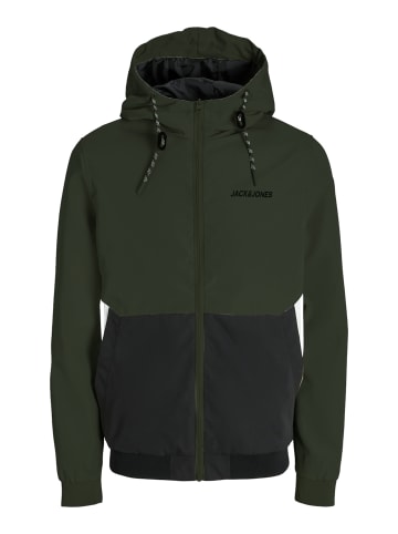 Jack & Jones Bomberjacke 'Rush Hood' in grün