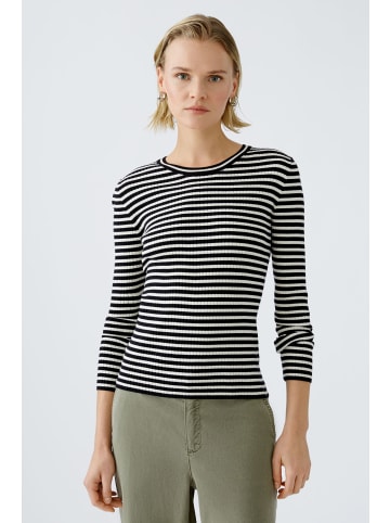 Oui Pullover in black offwhite