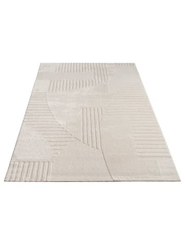 KADIMA DESIGN Teppich Kurzflor Struktur Wohnzimmer in Creme