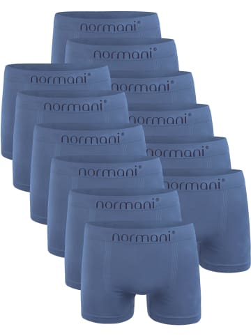 normani 12 Stück Mikrofaser-Boxershorts für Herren in Blau/Hellblau
