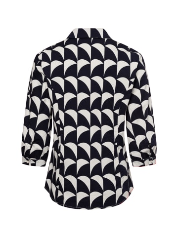 More & More Bluse in marine weiß