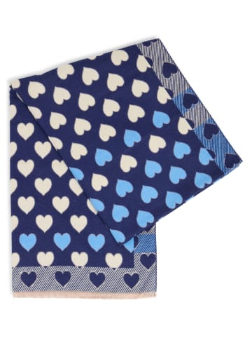 Marie Lund Schal in marine ecru - 0003