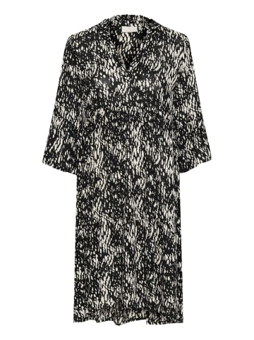 Kaffe Kleid KAhera A-shape in Black/White Graphic Snake