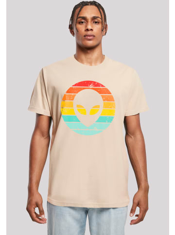 F4NT4STIC T-Shirt Alien Retro Sonnenuntergang in sand