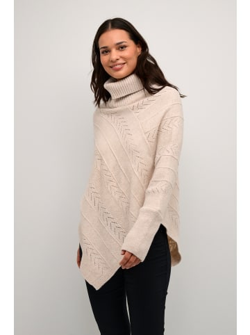 Cream Poncho CRHoliday Loose fit in Oat melange