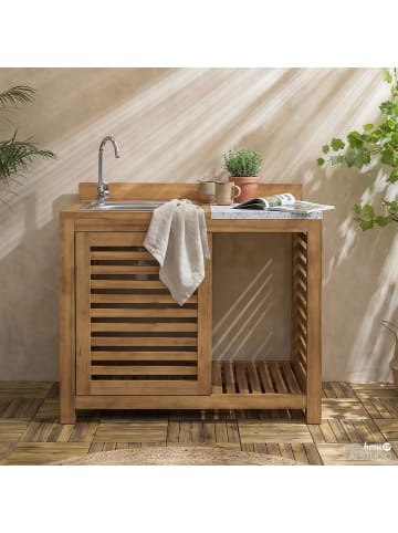 home24 Gartenspültisch Qubi in Beige