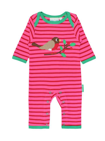 Toby Tiger Schlafanzug mit Vogel Applikation in rosa