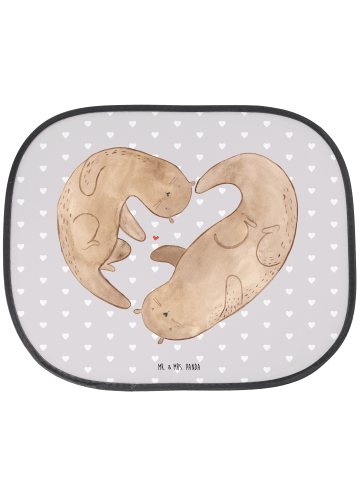 Mr. & Mrs. Panda Sonnenschutz Auto Otter Valentine ohne Spruch in Grau Pastell