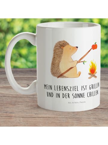 Mr. & Mrs. Panda Tasse Igel Grillen mit Spruch in Weiß