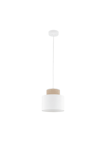 Licht-Erlebnisse Pendelleuchte Ø 20 x (T)160 cm in Weiß Natur