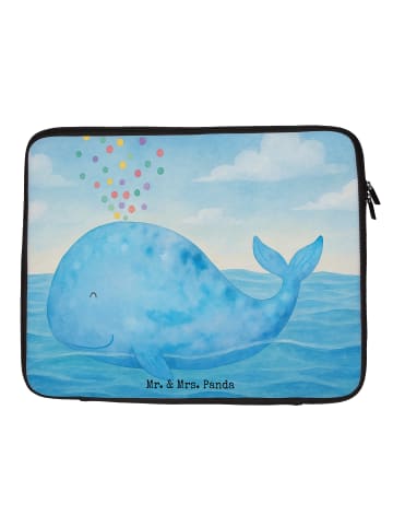 Mr. & Mrs. Panda Laptophülle Wal Konfetti Design ohne Spruch in Weiß