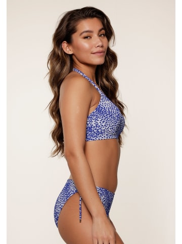 Linga Dore top Bikini in Blau weiss Druck