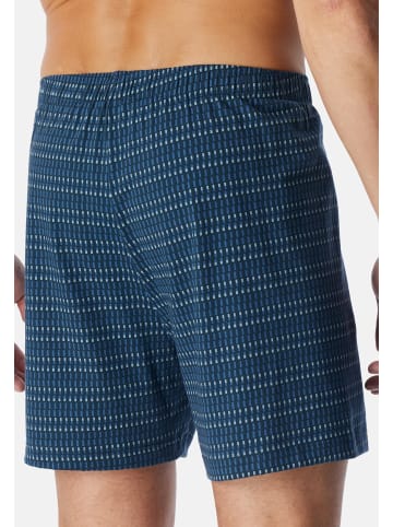Schiesser Boxershorts Single Jersey in Blau / dunkelblau
